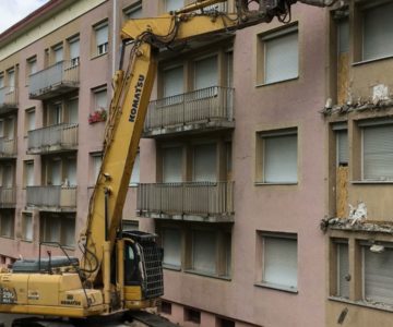 Démolition de balcons à Sarreguemines